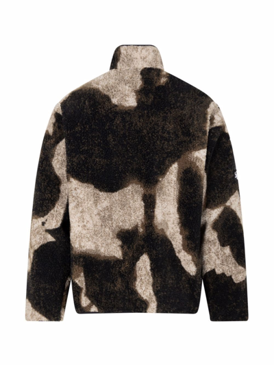 Supreme X The North Face Bleached Denim Fleece Jacket In Brown