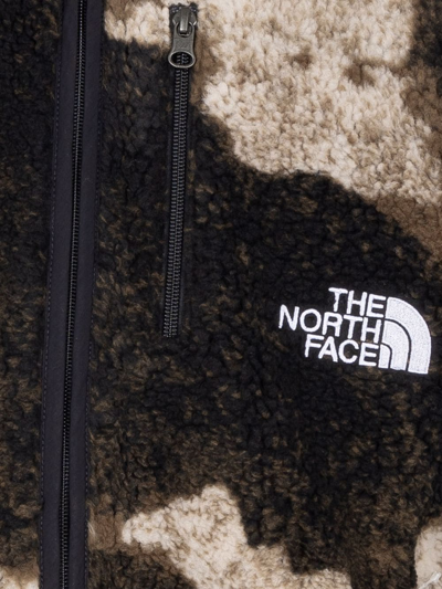 Supreme X The North Face Bleached Denim Fleece Jacket In Brown