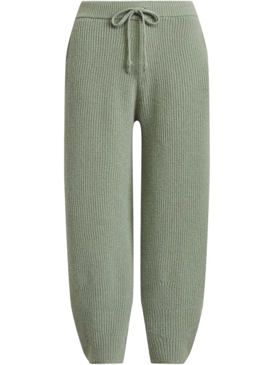 Shop Polo Ralph Lauren Rlx Recycled-cashmere Track Pants In Grün
