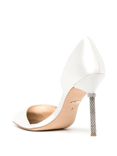 Badgley Mischka Ozara Metallic Pumps In Soft White | ModeSens