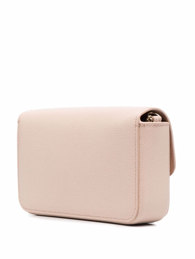 Furla Foldover Leather Satchel Bag In Nude