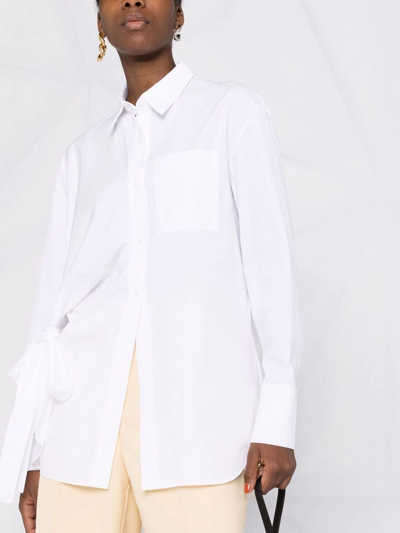Shop Cecilie Bahnsen Fenet Bow-detail Shirt In Weiss
