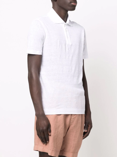 Shop Cruciani Slim-fit Polo Shirt In Weiss