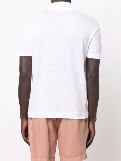 Shop Cruciani Slim-fit Polo Shirt In Weiss