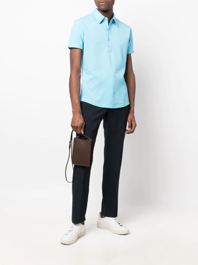 Shop Orlebar Brown Sebastian Polo Shirt In Blau