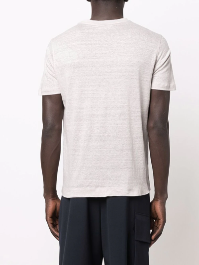Shop Cruciani Crew-neck Fitted T-shirt In Nude