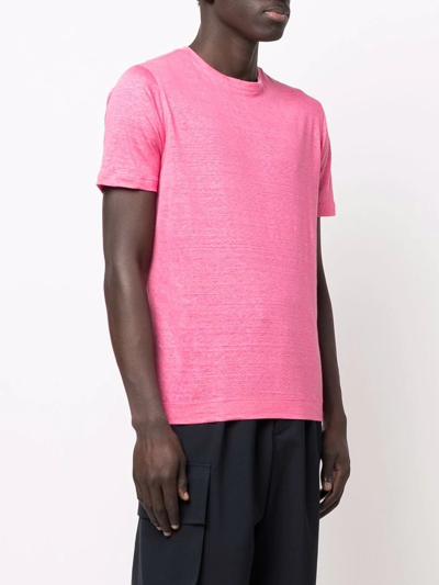 Shop Cruciani Short-sleeve Fitted T-shirt In Rosa