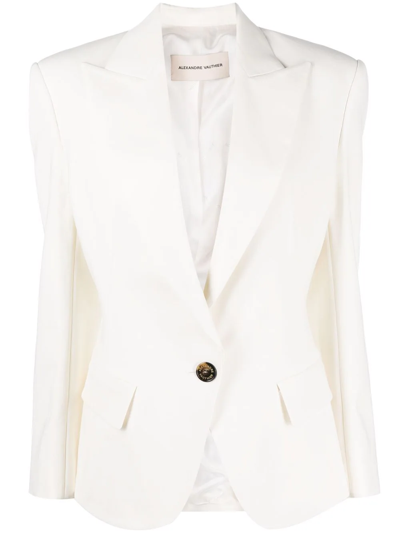 Shop Alexandre Vauthier Single-breasted Blazer In Weiss