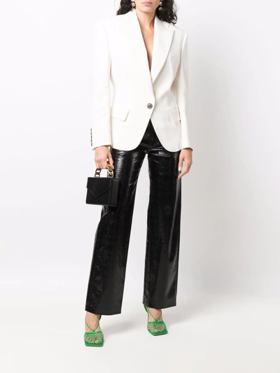 Shop Alexandre Vauthier Single-breasted Blazer In Weiss