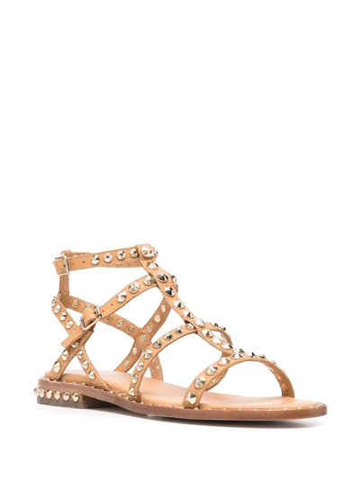 Shop Ash Precious Stud-embellished Sandals In Neutrals