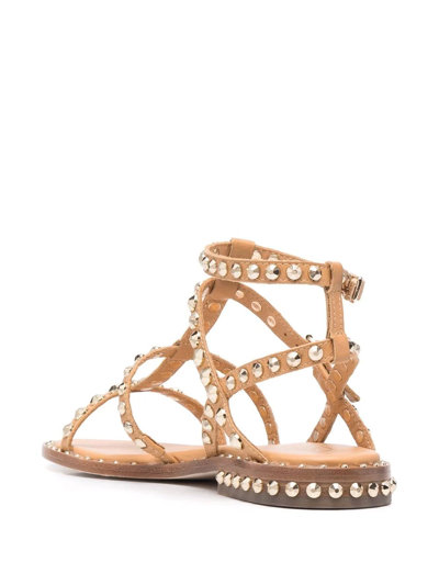 Shop Ash Precious Stud-embellished Sandals In Neutrals