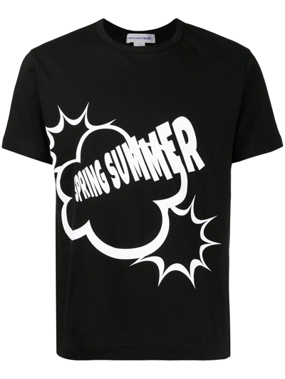 Shop Comme Des Garçons Shirt Seasonal Print T-shirt In Schwarz