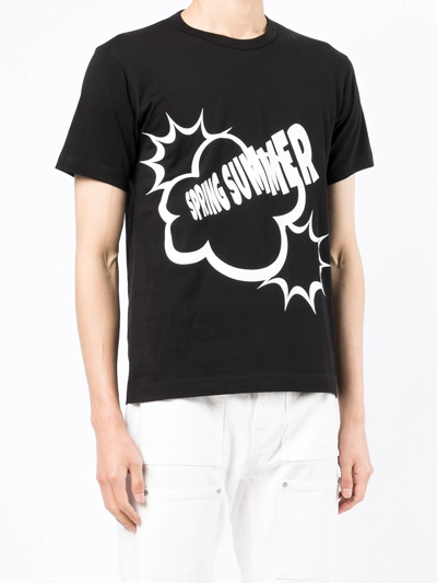 Shop Comme Des Garçons Shirt Seasonal Print T-shirt In Schwarz