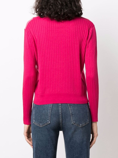 Ballantyne Argyle-intarsia Knitted Jumper In Rosa