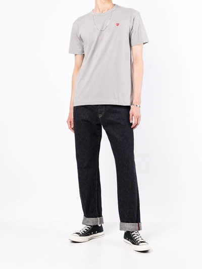 Comme Des Garçons Play Heart-patch Short-sleeve T-shirt In Grau