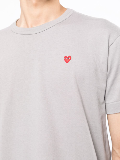 Comme Des Garçons Play Heart-patch Short-sleeve T-shirt In Grau