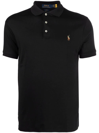 Polo Ralph Lauren Men's Slim Fit Short Sleeve Polo Shirt In Schwarz