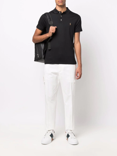 Polo Ralph Lauren Men's Slim Fit Short Sleeve Polo Shirt In Schwarz