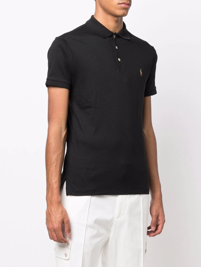 Polo Ralph Lauren Men's Slim Fit Short Sleeve Polo Shirt In Schwarz
