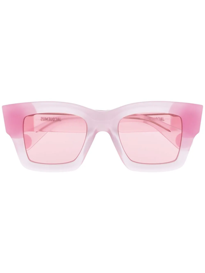 Shop Jacquemus Nocio Wayfarer-frame Sunglasses In Rosa