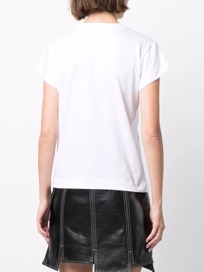 Shop Vivetta Rhinestone-embellished T-shirt In Weiss