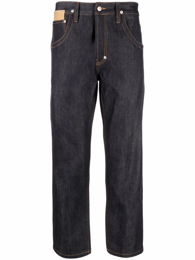 Shop Craig Green Straight-leg Cropped Jeans In Blau