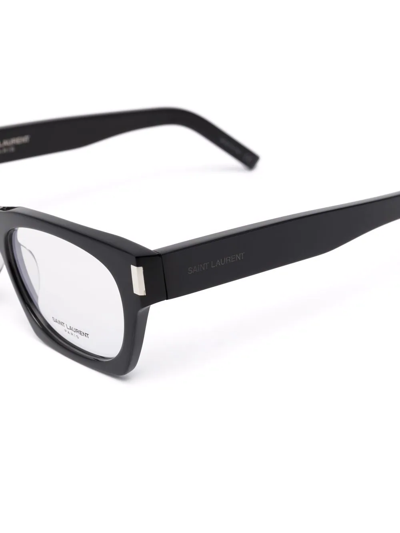 Shop Saint Laurent Wayfarer-frame Glasses In Schwarz