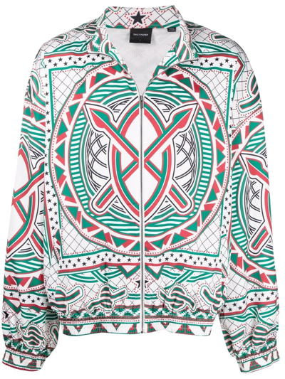 Shop Daily Paper Abstract-pattern Bomber Jacket In Grün