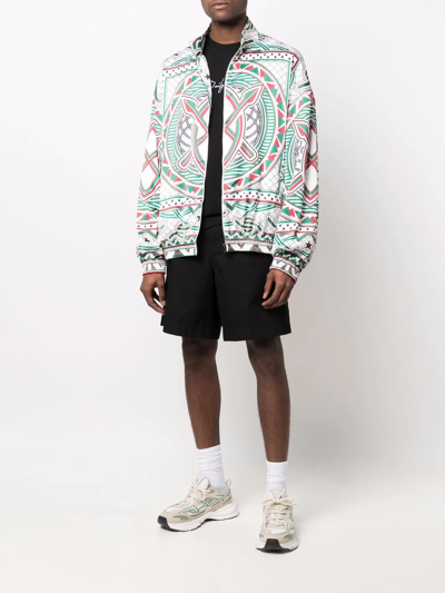 Shop Daily Paper Abstract-pattern Bomber Jacket In Grün