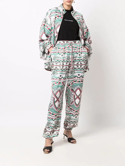 Daily Paper Moke Graphic-print Woven Jacket In Grün