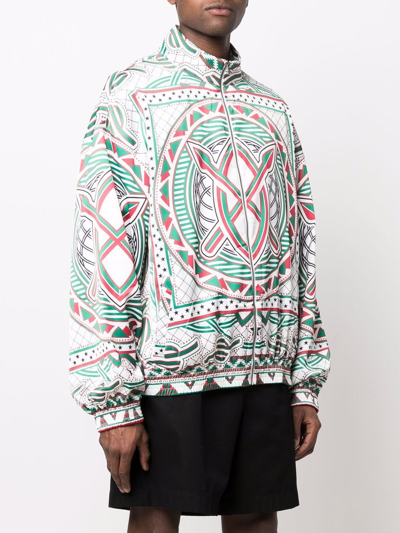 Shop Daily Paper Abstract-pattern Bomber Jacket In Grün
