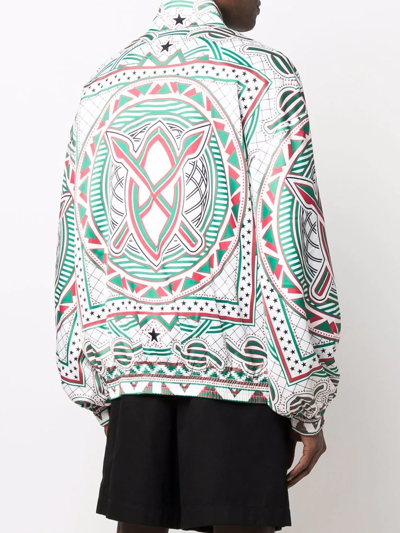 Daily Paper Moke Graphic-print Woven Jacket In Grün