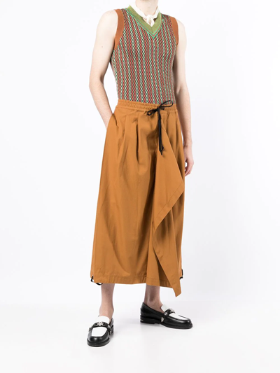 Shop Bed J.w. Ford Wide-leg Flared Trousers In Braun