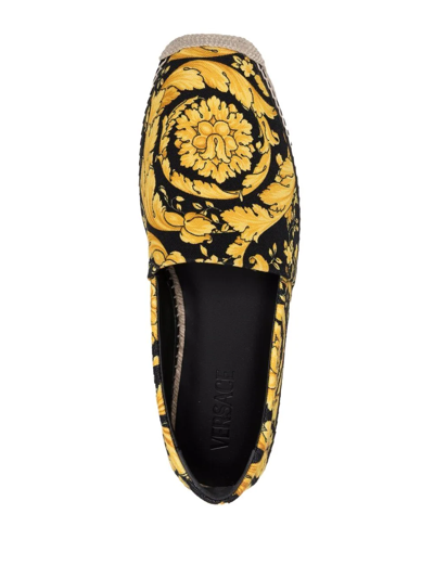 Shop Versace Barocco-print Espadrilles In Gelb