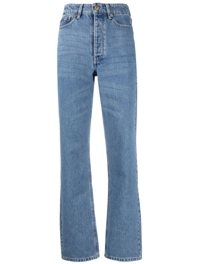 Shop By Malene Birger Straight-leg Denim Jeans In Blau