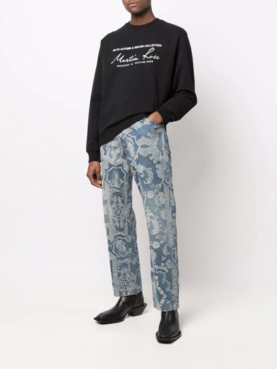 Shop Martine Rose Slogan-print Sweatshirt In Schwarz