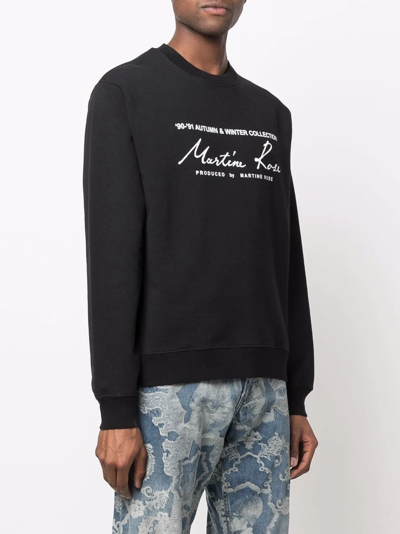 Shop Martine Rose Slogan-print Sweatshirt In Schwarz