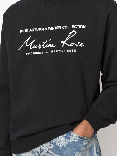 Shop Martine Rose Slogan-print Sweatshirt In Schwarz