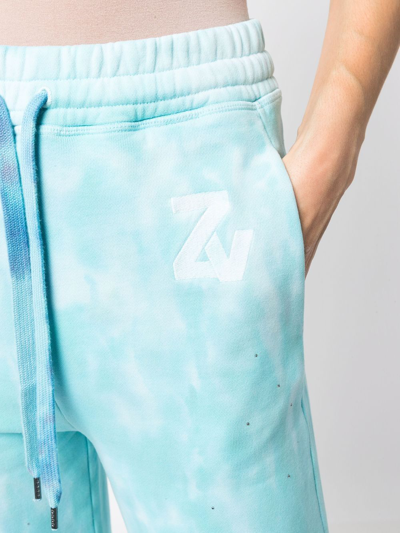 Shop Zadig & Voltaire Steevy Tie-dye Track Pants In Blau