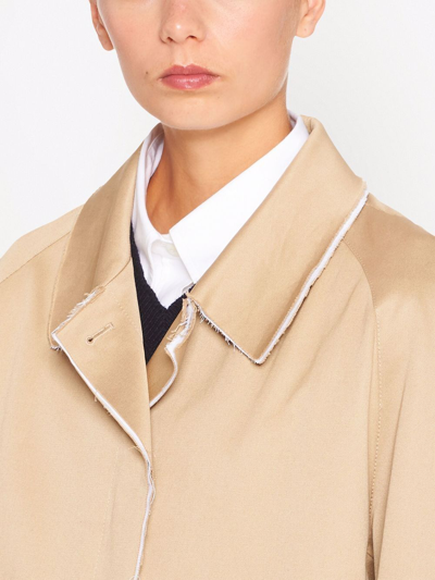 Shop Miu Miu Single-breasted Chino Coat In Nude