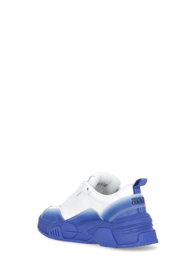 Shop Versace Jeans Couture Sneakers In White/bluebell