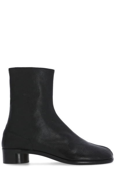 Shop Maison Margiela Tabi Toe Ankle Boots In Black