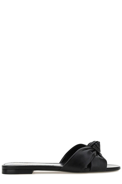 Shop Saint Laurent Bianca Flat Sandals In Black