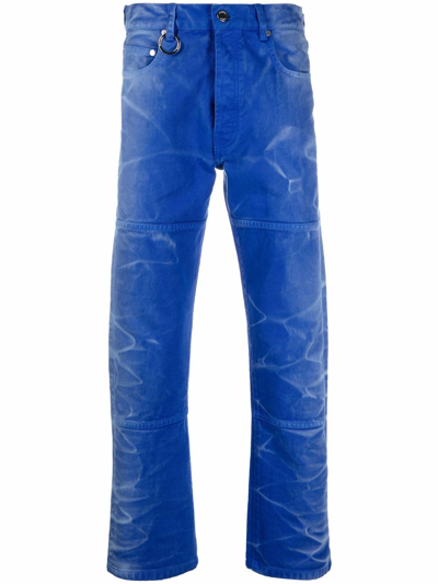 Shop Etudes Studio Washed-effect Straight-leg Jeans In Blau