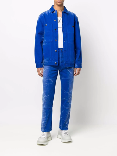 Shop Etudes Studio Button-down Shirt Jacket In Blau