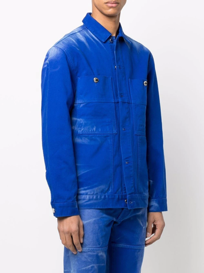 Shop Etudes Studio Button-down Shirt Jacket In Blau