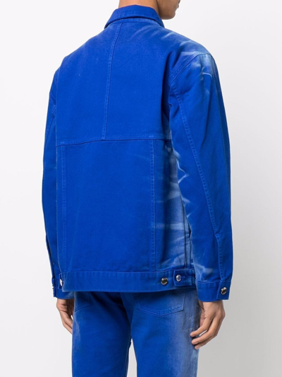 Shop Etudes Studio Button-down Shirt Jacket In Blau