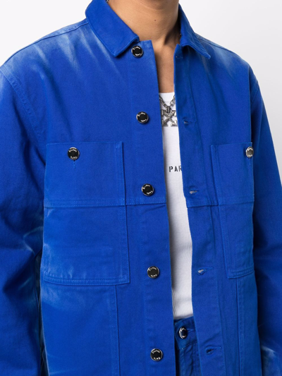 Shop Etudes Studio Button-down Shirt Jacket In Blau