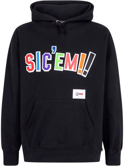 Shop Supreme Wtaps Sic'em! Hoodie In Black