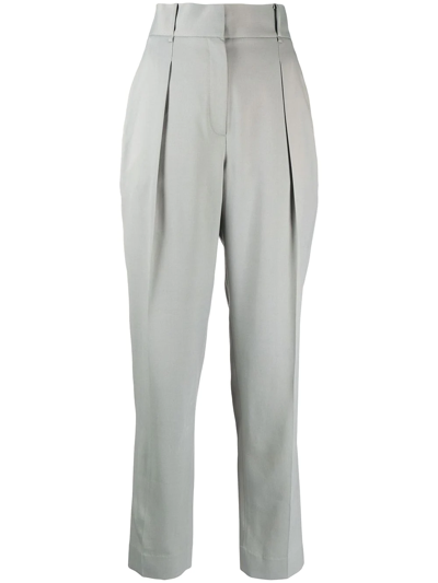 Shop Goodious Tapered-leg Trousers In Grün